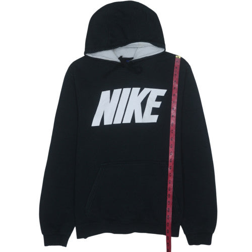Nike Men's Black Pullover Hoodie L Fleece Logo Sweatshirt