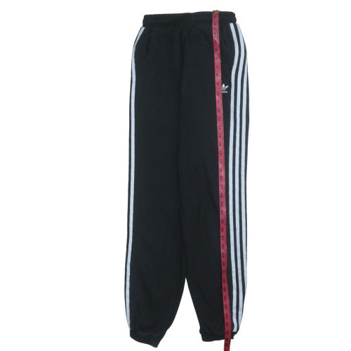 Adidas Womens Black Sweatpants Size 10 Fleece Elastic Waist Joggers