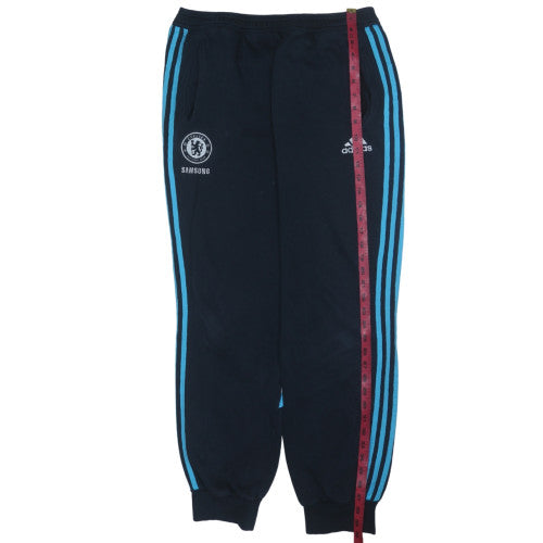 Adidas Men's Black Chelsea Sweatpants L Sports Tapered Fit