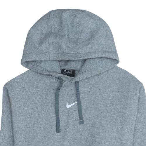 Nike Men's Grey Pullover Hoodie M Regular Fit Fleece Sweatshirt