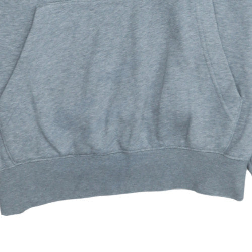 Nike Men's Grey Pullover Hoodie M Regular Fit Fleece Sweatshirt