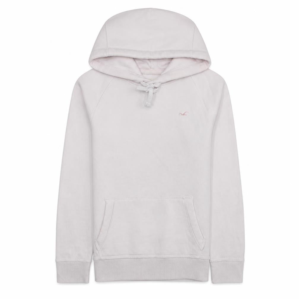 Hollister Womens Light Pink Fleece Hoodie XS Pullover Hooded Top
