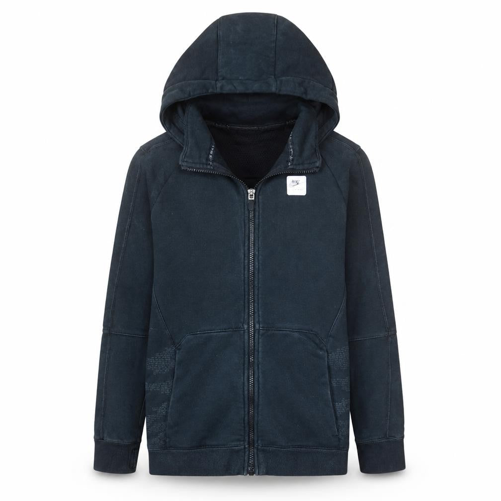 Nike Boys Black Full Zip Hoodie 12-13 Years Air Max Lined Sweatshirt