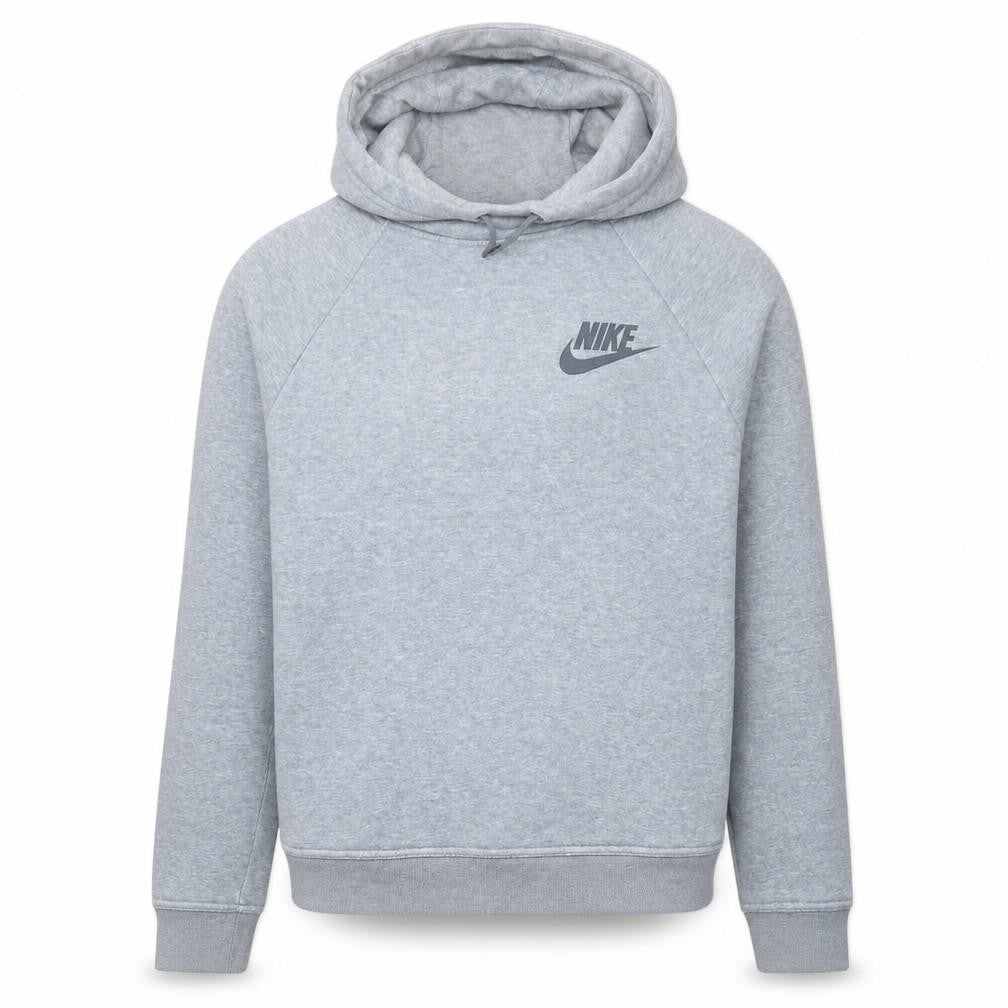 Nike Men's Grey Pullover Hoodie M Regular Fit Fleece Sweatshirt