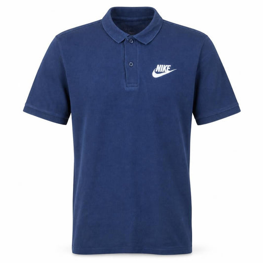 Nike Men's Blue Cotton Polo Shirt Size S Short Sleeve Sportswear