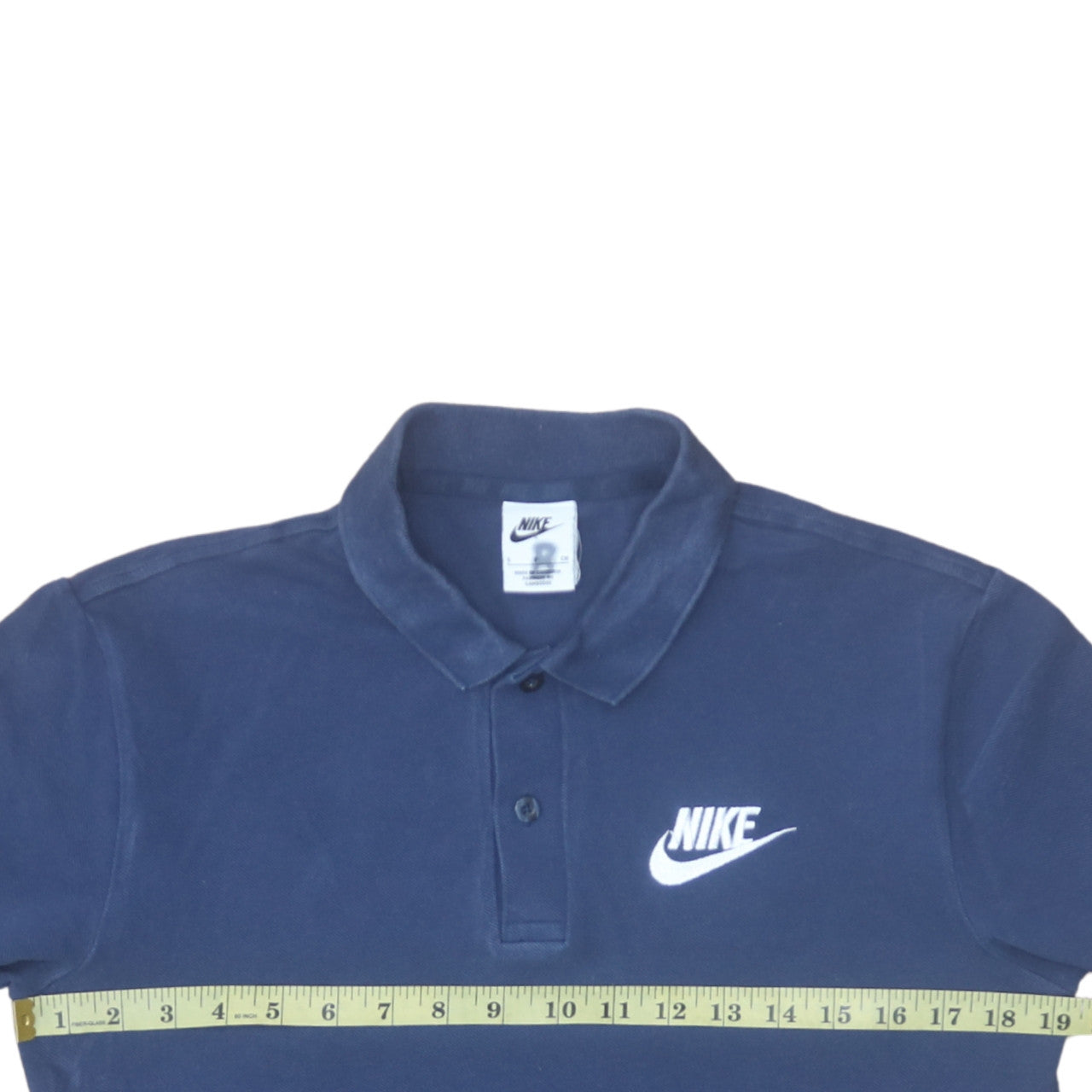 Nike Men's Blue Cotton Polo Shirt Size S Short Sleeve Sportswear