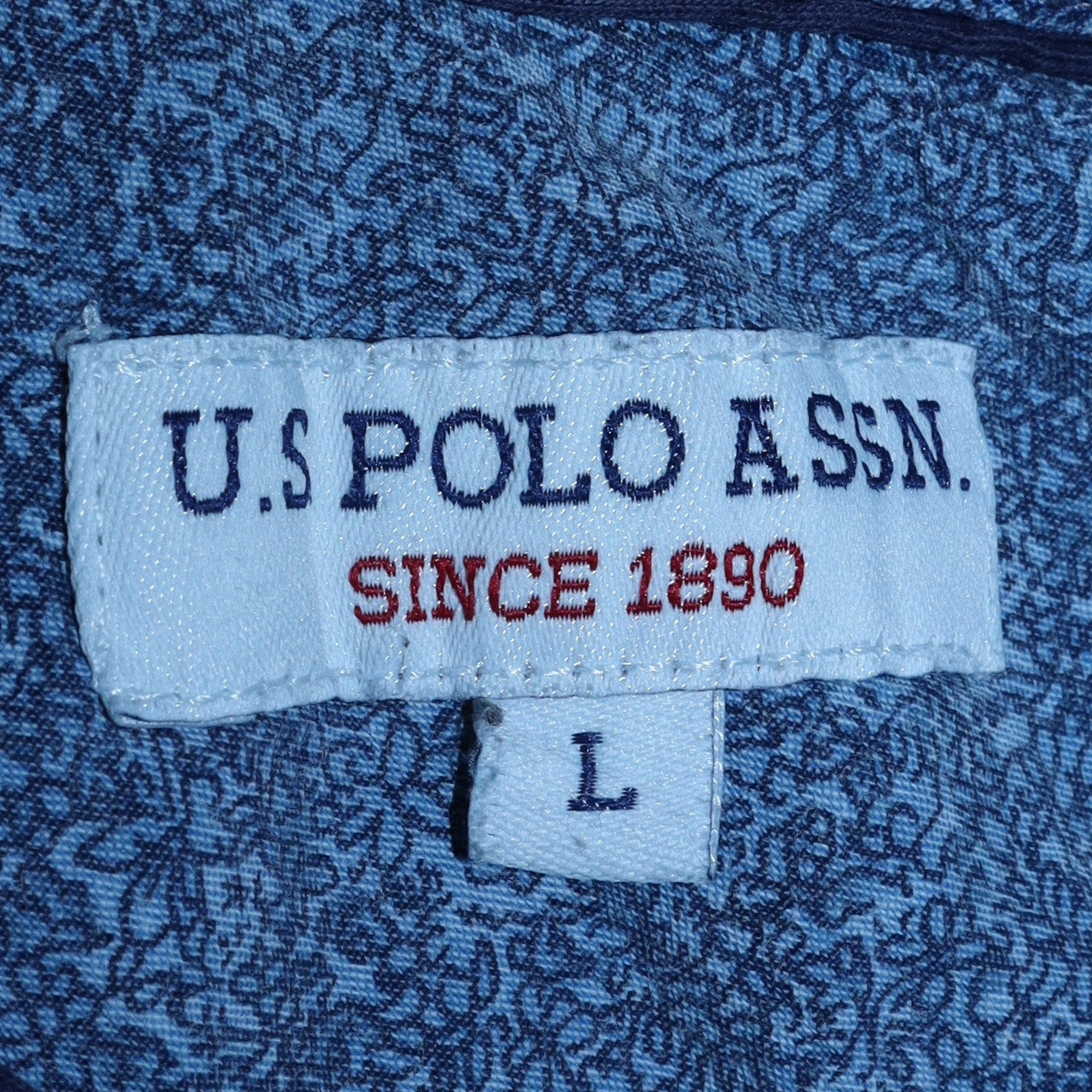 U.S. Polo Assn. Men's Blue L Cotton Polo Shirt Classic Fit