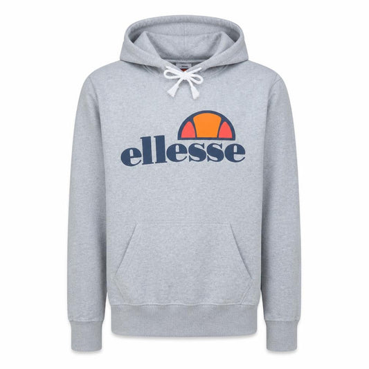 Ellesse Men's Grey Pullover Hoodie M Regular Fit Graphic Logo