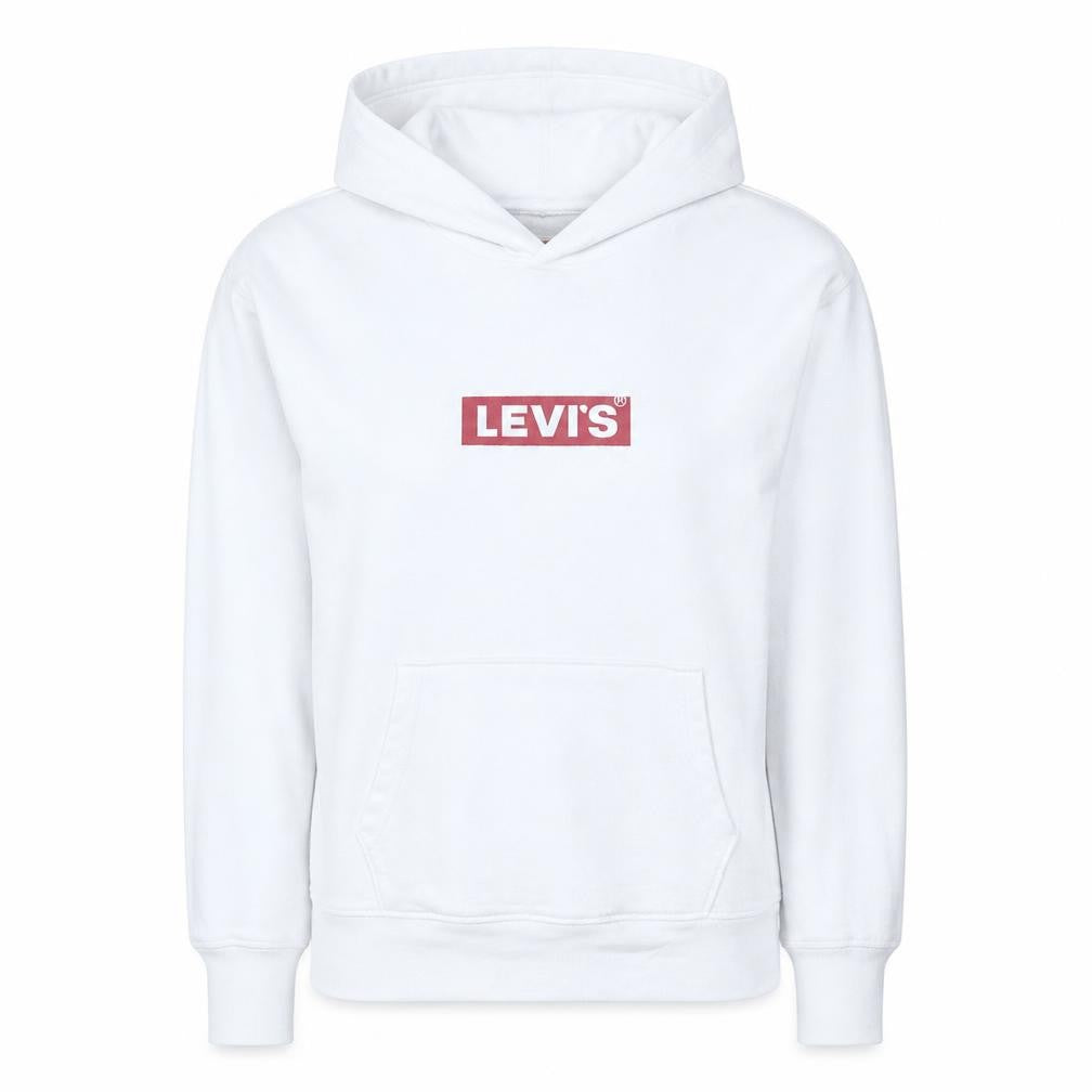 Levi's Womens White Logo Pullover Hoodie XS Cotton Casual