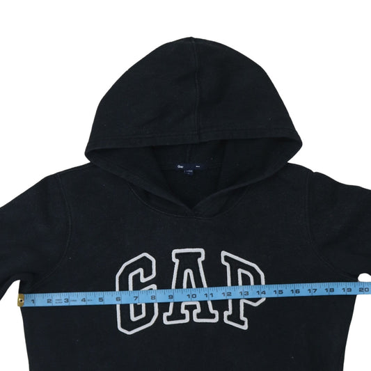 GAP Womens Black Pullover Hoodie Size M Cotton Blend Casual