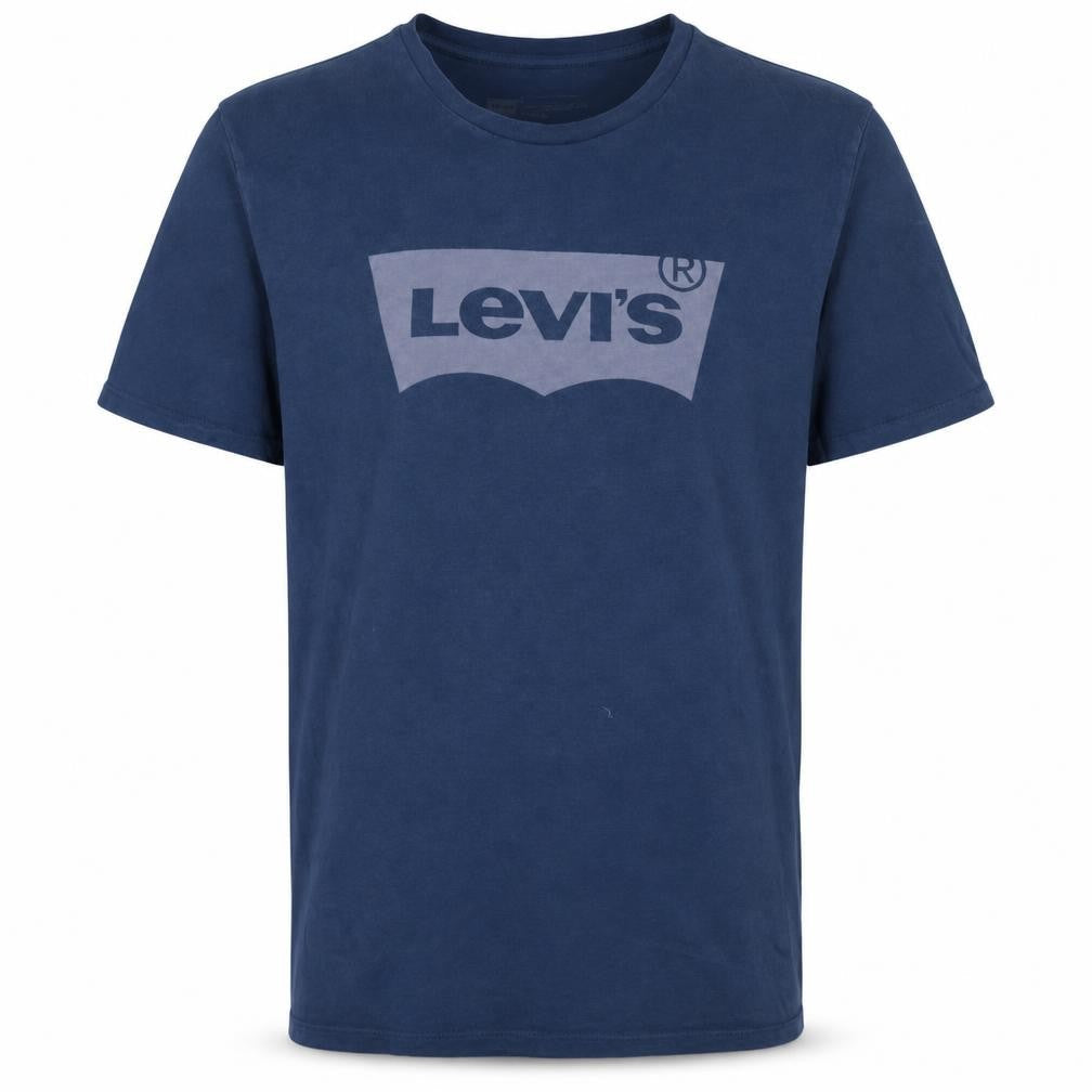 Levi's Men's Blue Graphic Logo Crew Neck Cotton T-Shirt Size M
