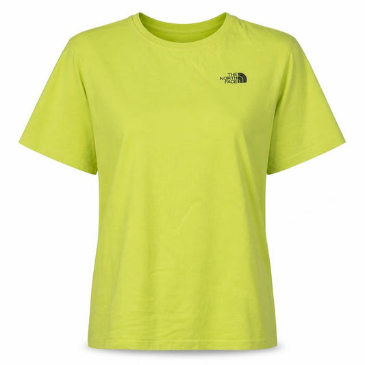 The North Face Women's Yellow Cotton Short Sleeve T-Shirt XL
