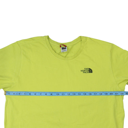 The North Face Women's Yellow Cotton Short Sleeve T-Shirt XL