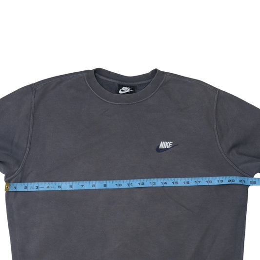 Nike Men's Grey Pullover Sweatshirt M Regular Fit Crew Neck