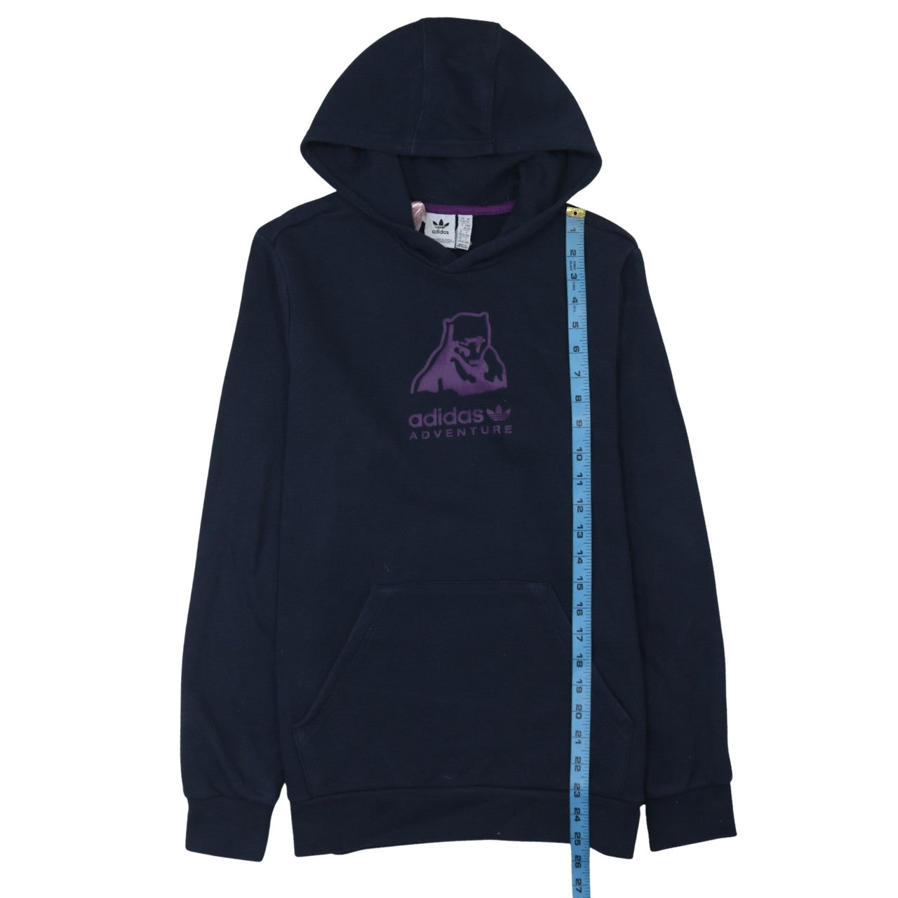 Adidas Boys Navy Adventure Pullover Hooded Sweatshirt XL 15-16 Years