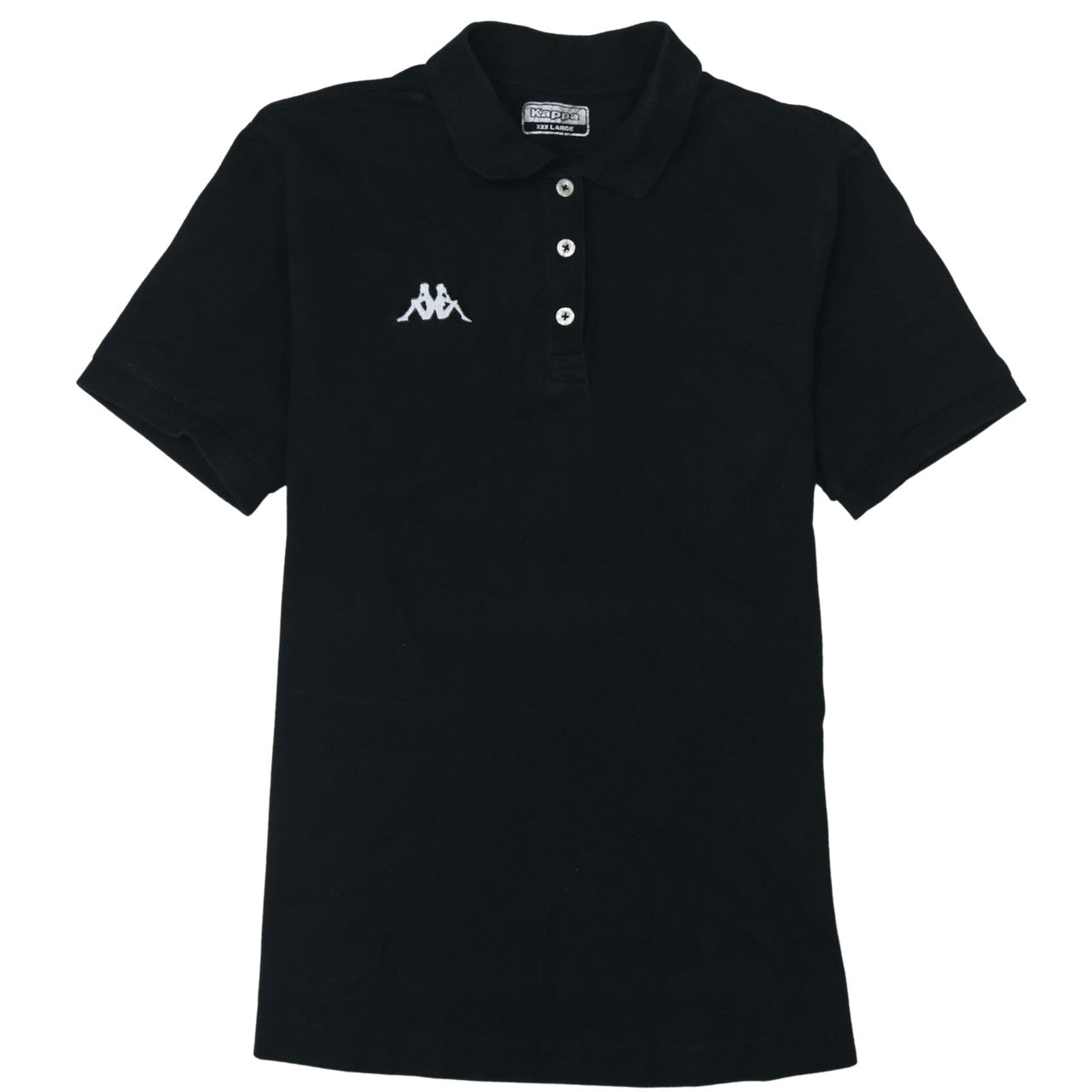 Kappa Women's Black 3XL Polo Shirt Classic Cotton Short Sleeve