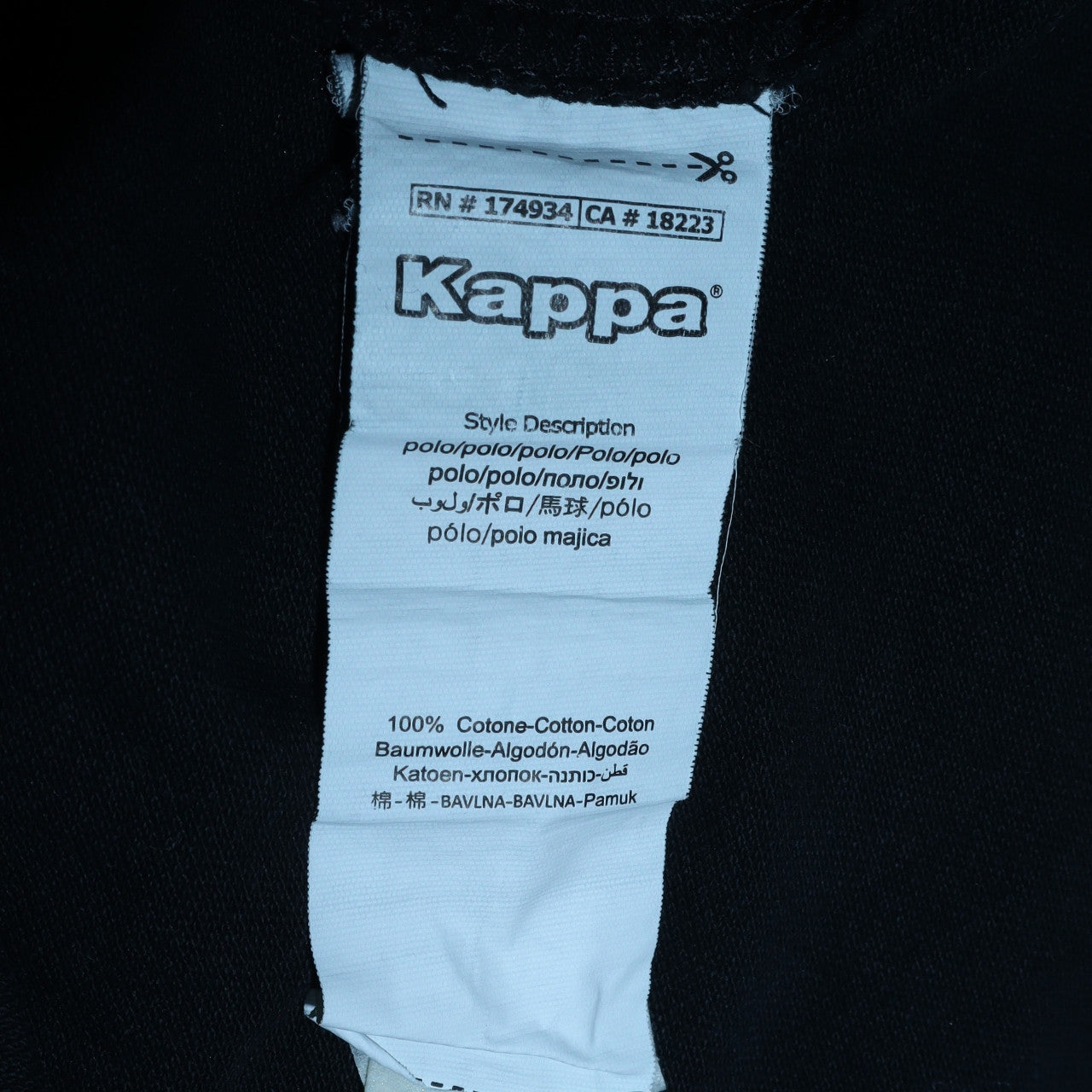 Kappa Women's Black 3XL Polo Shirt Classic Cotton Short Sleeve