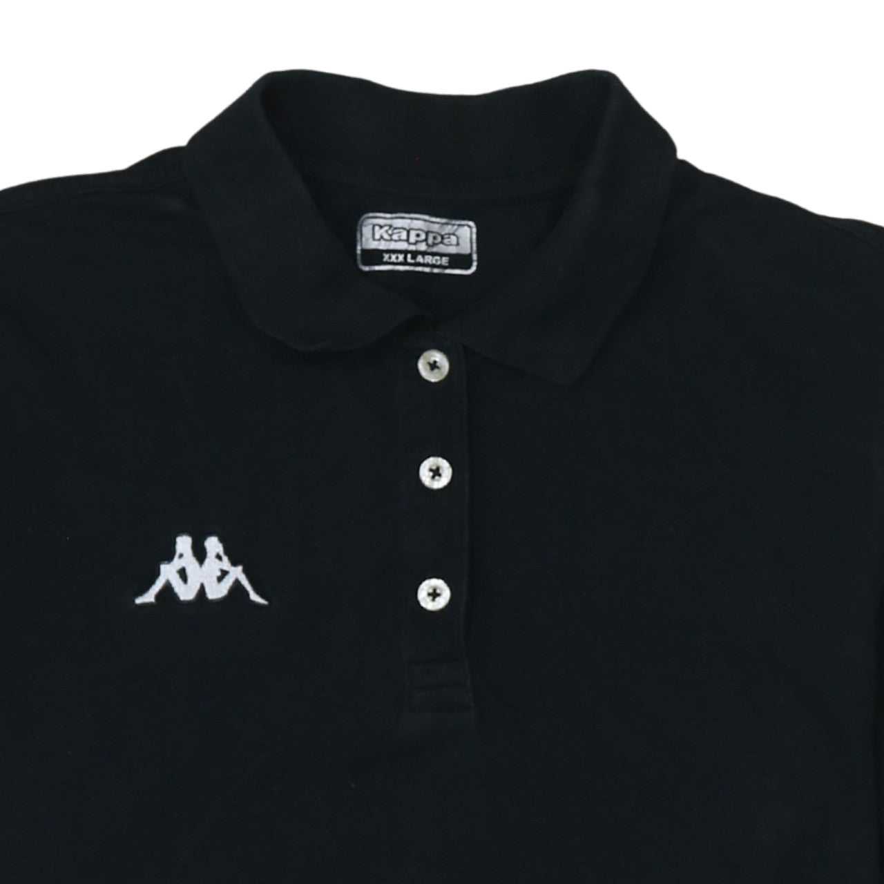 Kappa Women's Black 3XL Polo Shirt Classic Cotton Short Sleeve