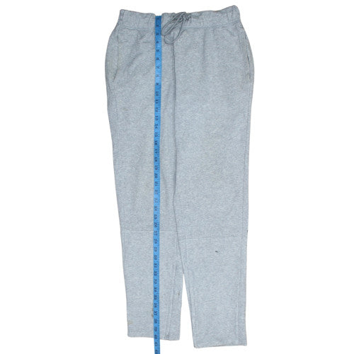 Adidas Men’s Grey L Fleece Sweatpants with Ankle Zip Pockets