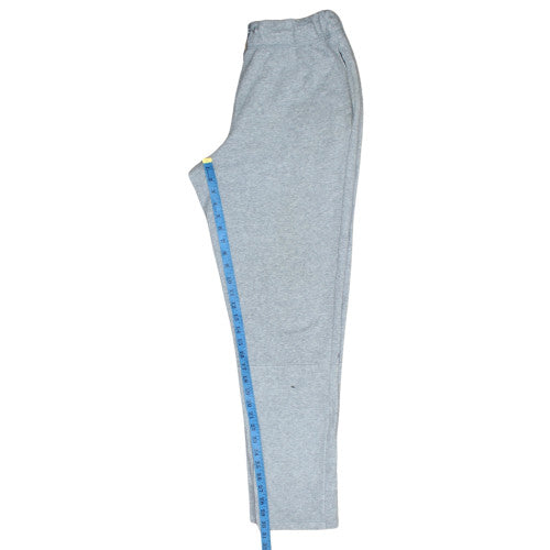 Adidas Men’s Grey L Fleece Sweatpants with Ankle Zip Pockets