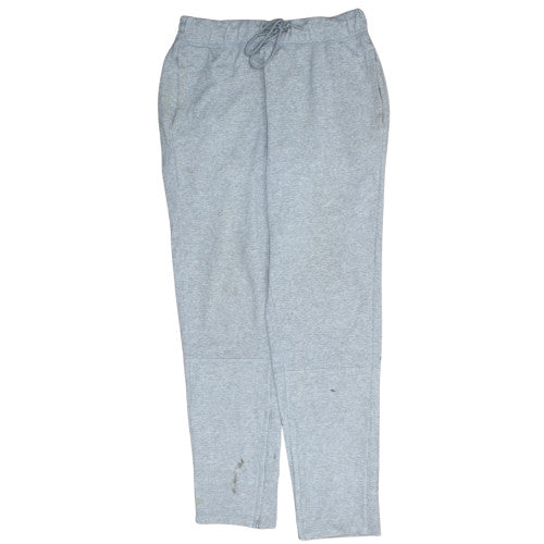 Adidas Men’s Grey L Fleece Sweatpants with Ankle Zip Pockets