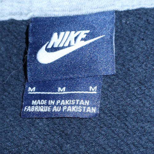 Nike Men Blue Full Zip Fleece Hoodie M Regular Fit Sports Style