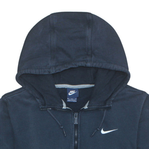 Nike Men Blue Full Zip Fleece Hoodie M Regular Fit Sports Style
