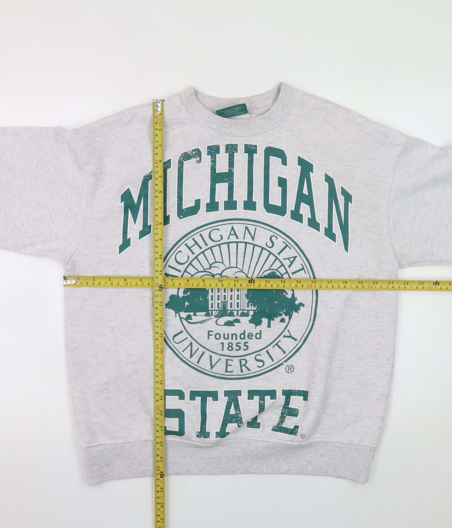 MSU Michigan State University Grey Crew Neck Sweatshirt Women’s XXS