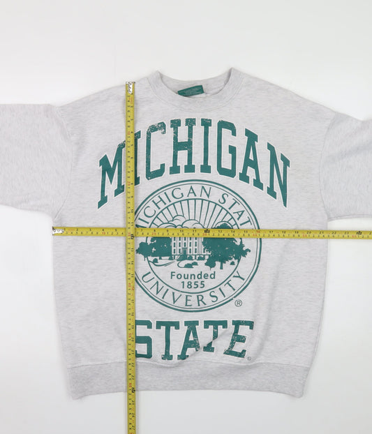 MSU Michigan State University Grey Crew Neck Sweatshirt Women’s XXS