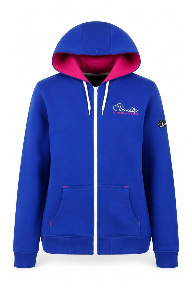 Dare 2b Womens Blue Full Zip Hoodie Size 10 Cotton Blend