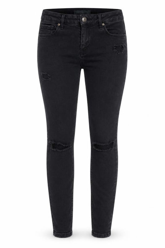 Topshop Moto Women's Black Skinny Distressed Jeans W28 L32