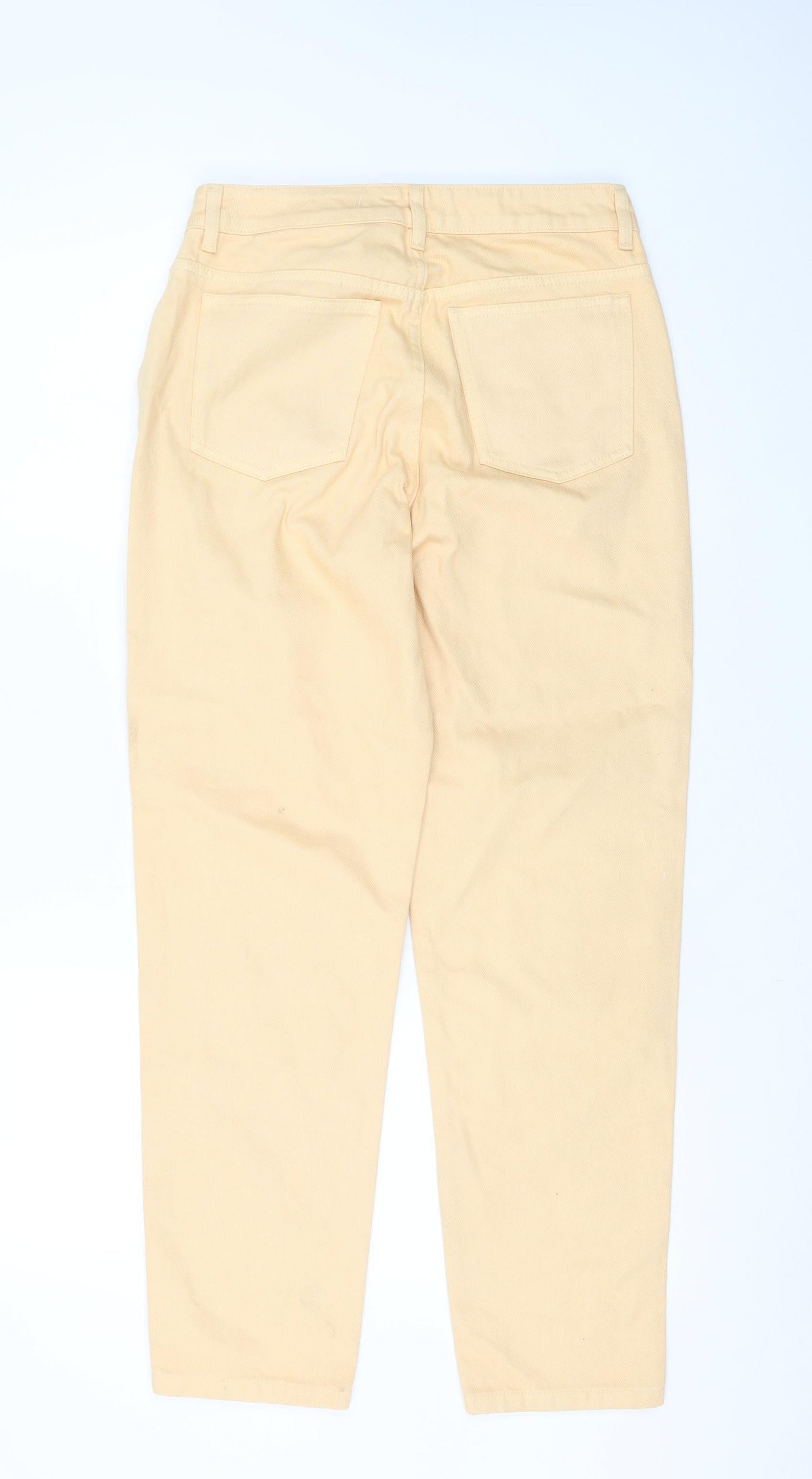 ASOS Women Beige Mom Jeans Size 10 Regular High Waist Denim