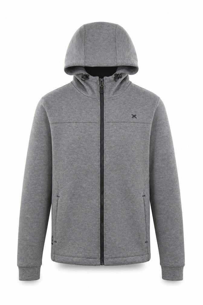 DLX Athletic Men's Grey Full Zip Hooded Sweatshirt XS