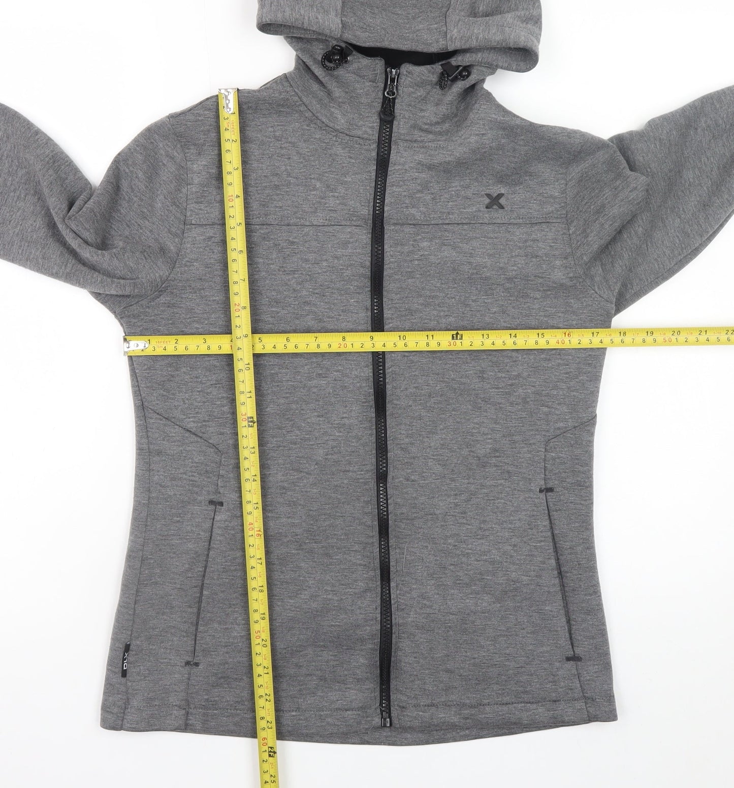 DLX Athletic Men's Grey Full Zip Hooded Sweatshirt XS