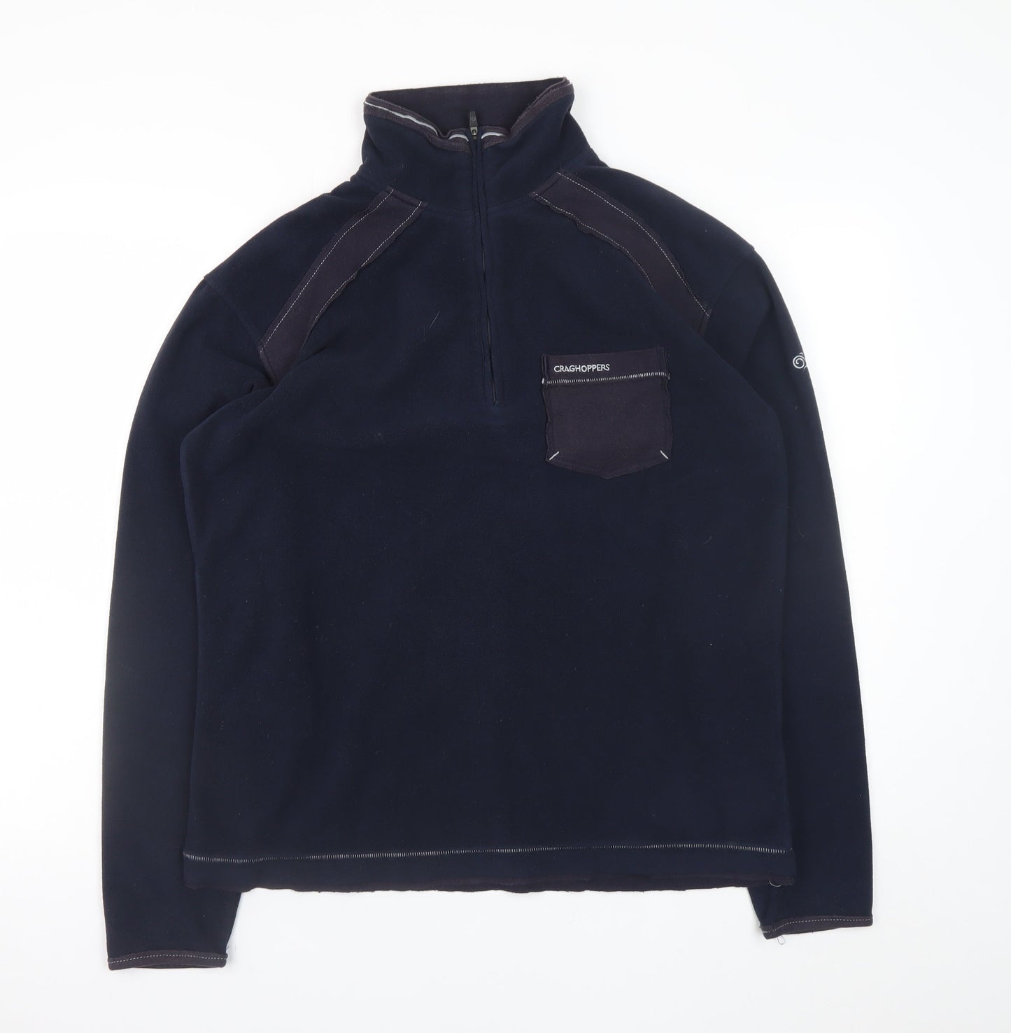 Craghoppers Men's Blue Fleece 1/4 Zip Pullover Sweatshirt M