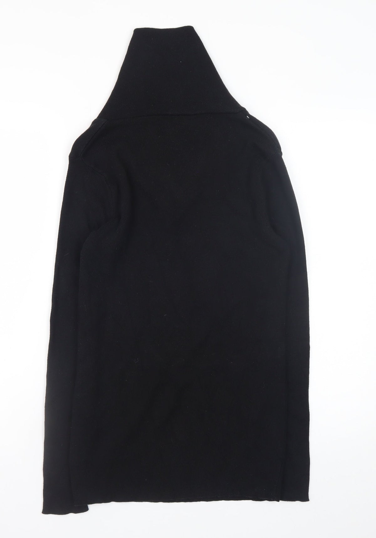 Brand and care label for Stone UK Men’s Black High Neck Zip jumper XL