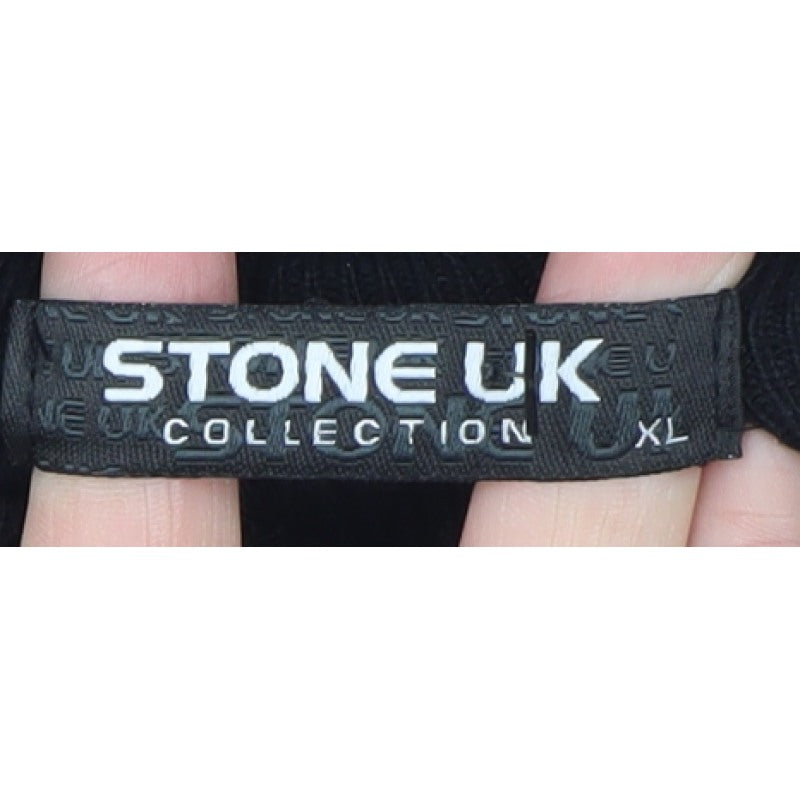 Additional view of Stone UK Men’s Black High Neck Zip jumper XL