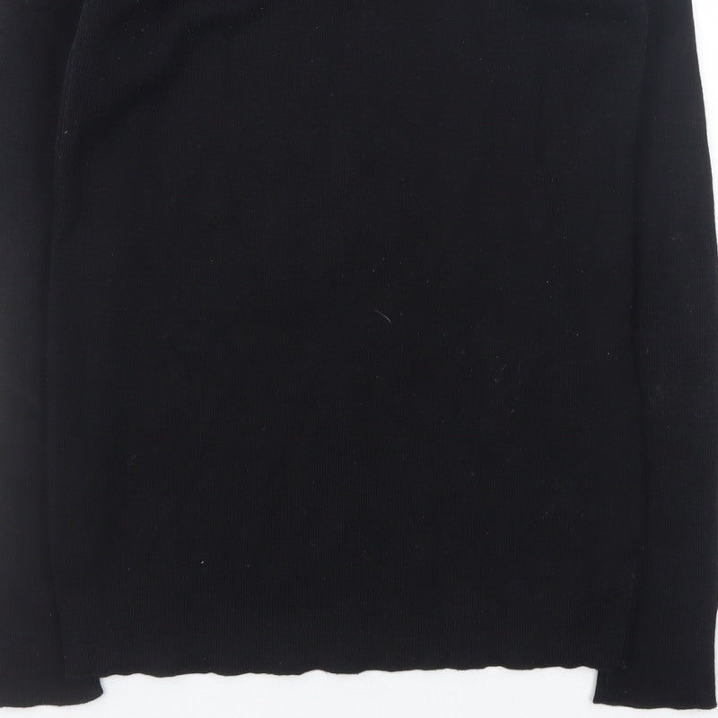 Additional view of Stone UK Men’s Black High Neck Zip jumper XL