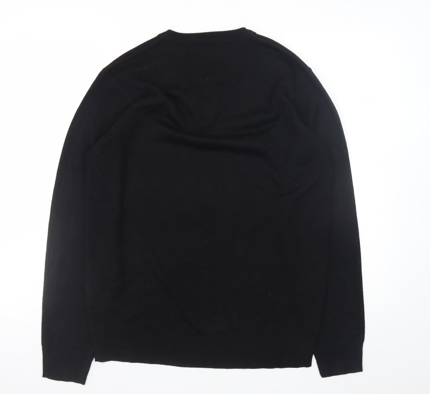 Pierre Cardin Men's Black V-Neck Acrylic Jumper M
