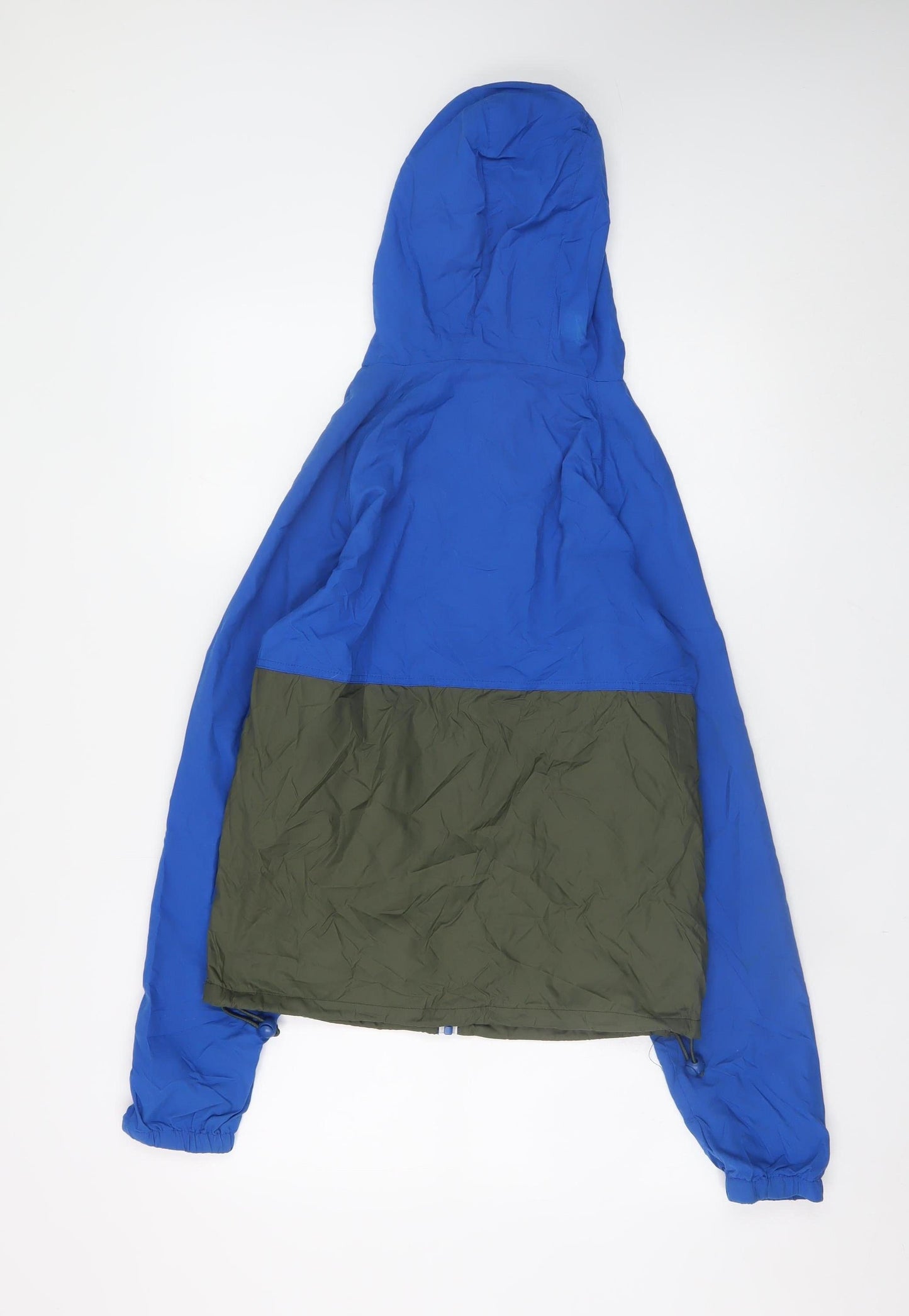 Next Men's Blue Windbreaker Jacket S Hooded Lightweight Nylon