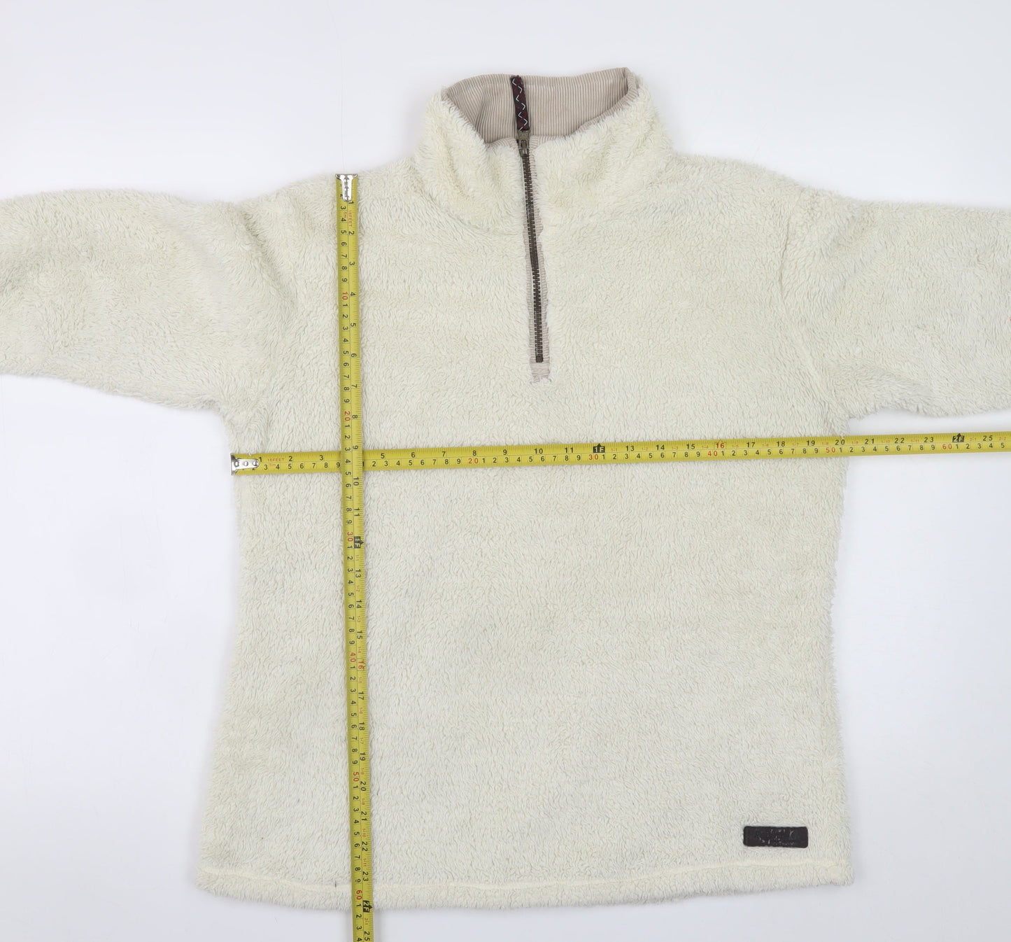 Regatta Women Ivory 1/4 Zip Fleece Sweatshirt UK 12 Outdoor Wear