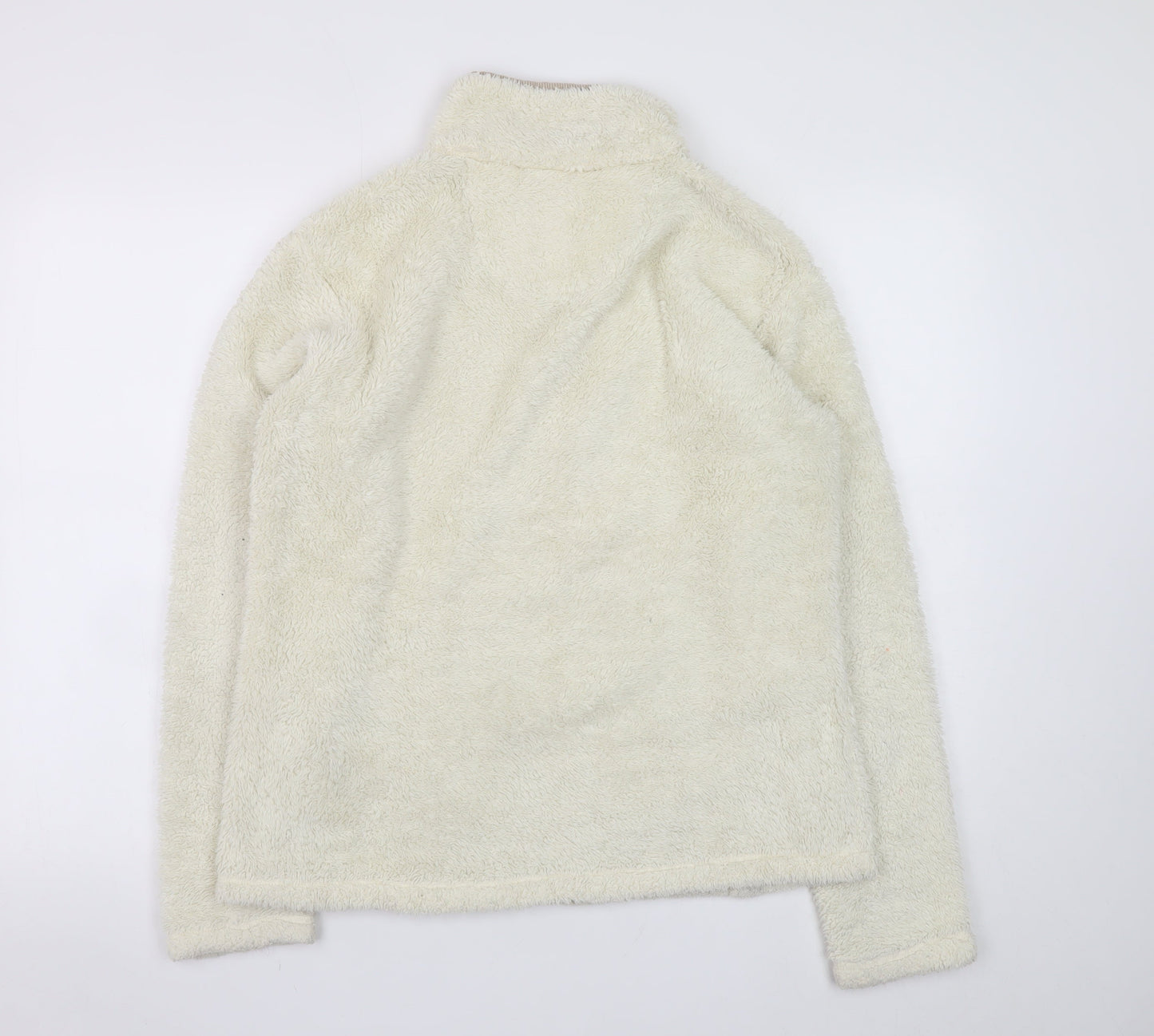 Regatta Women Ivory 1/4 Zip Fleece Sweatshirt UK 12 Outdoor Wear