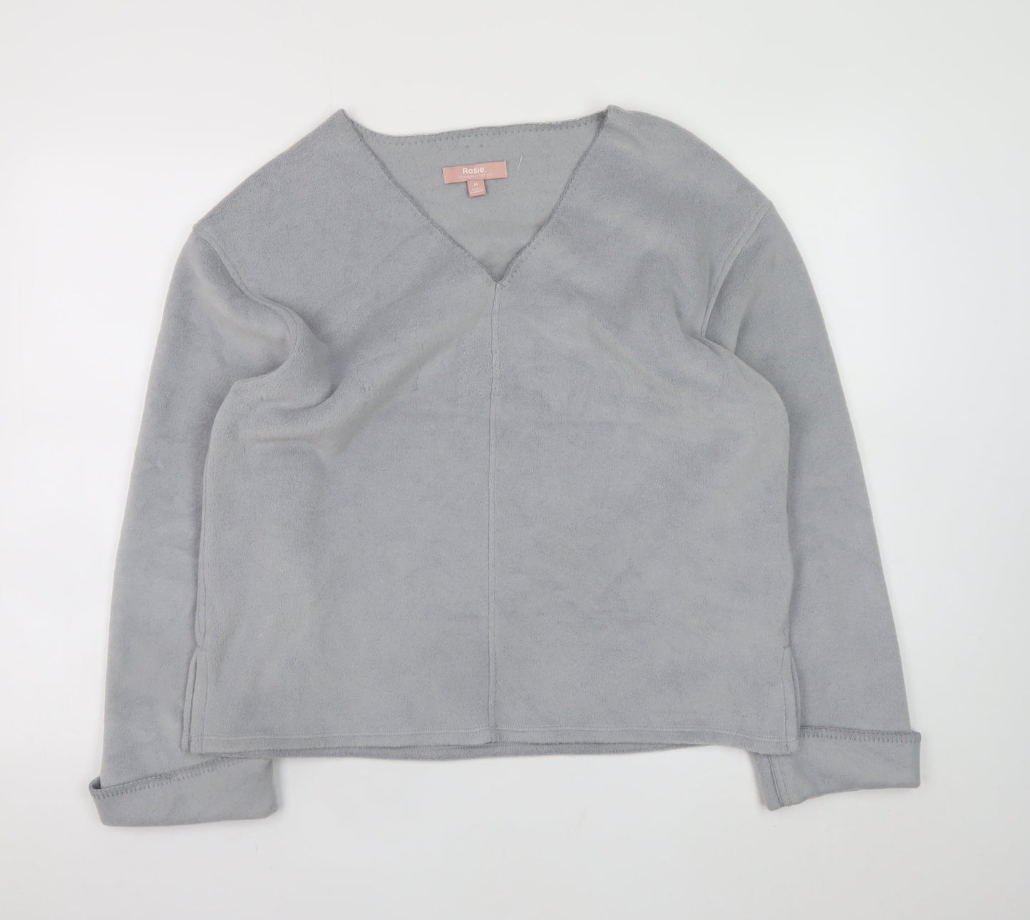 Marks and Spencer Women Grey V-Neck Pullover Sweatshirt Size M