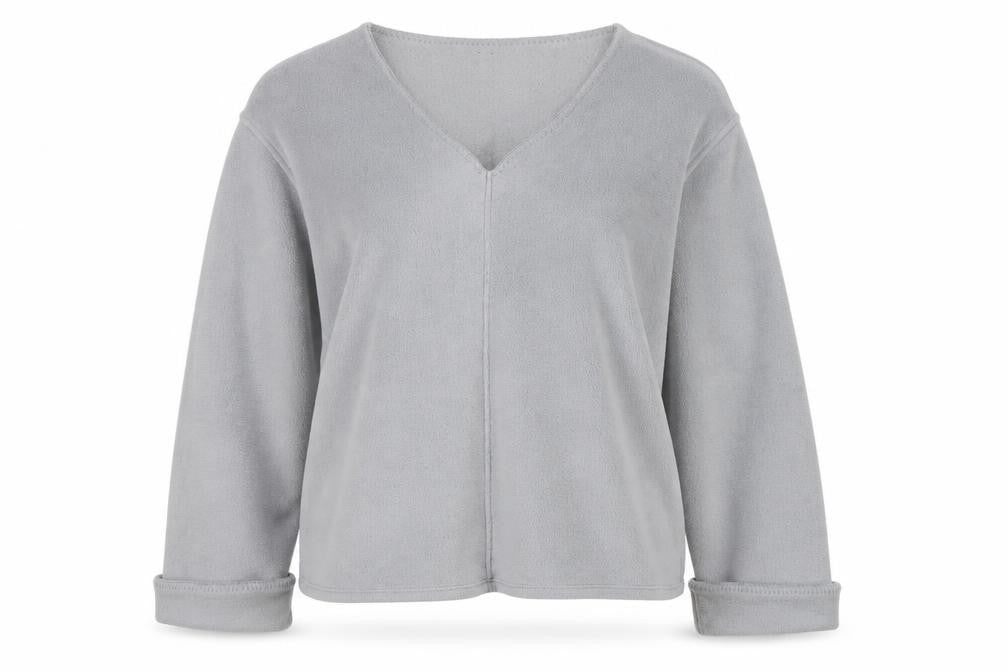 Marks and Spencer Women Grey V-Neck Pullover Sweatshirt Size M