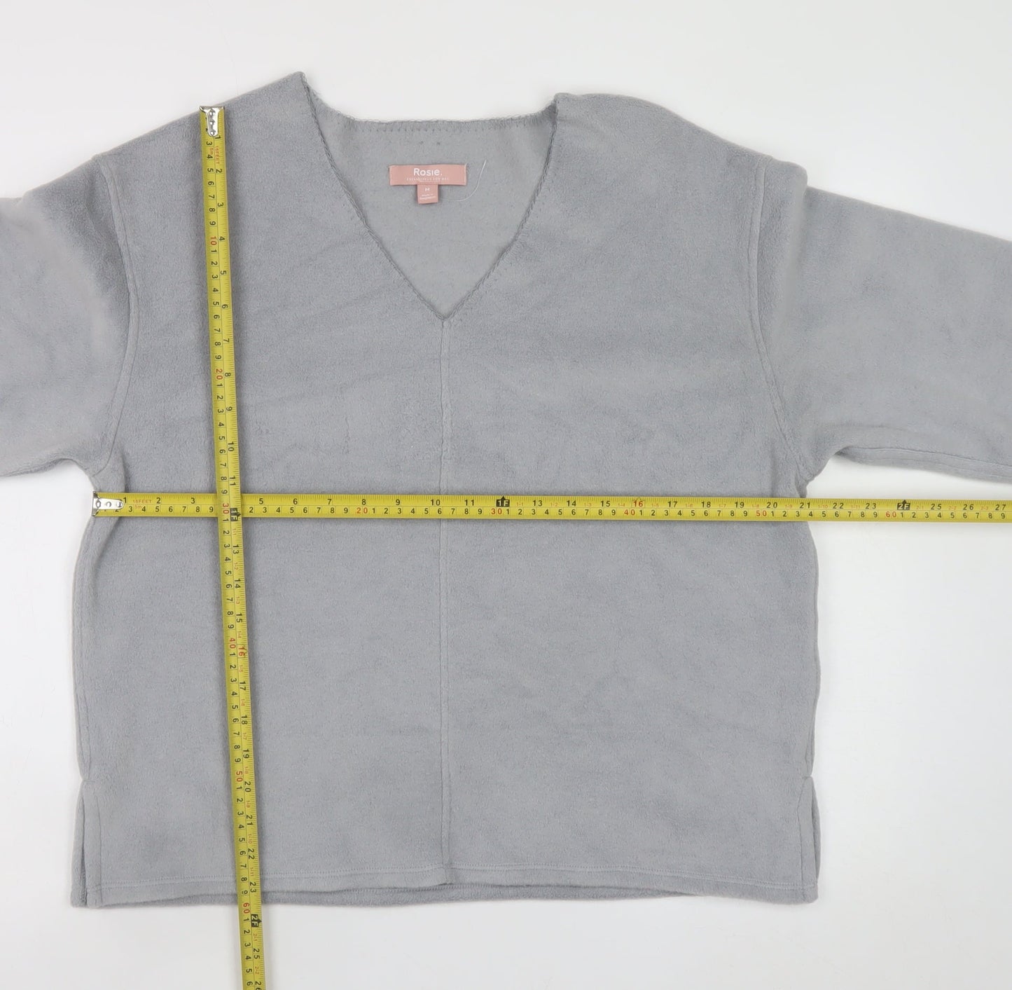 Marks and Spencer Women Grey V-Neck Pullover Sweatshirt Size M