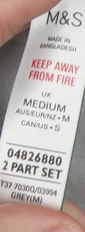 Marks and Spencer Women Grey V-Neck Pullover Sweatshirt Size M