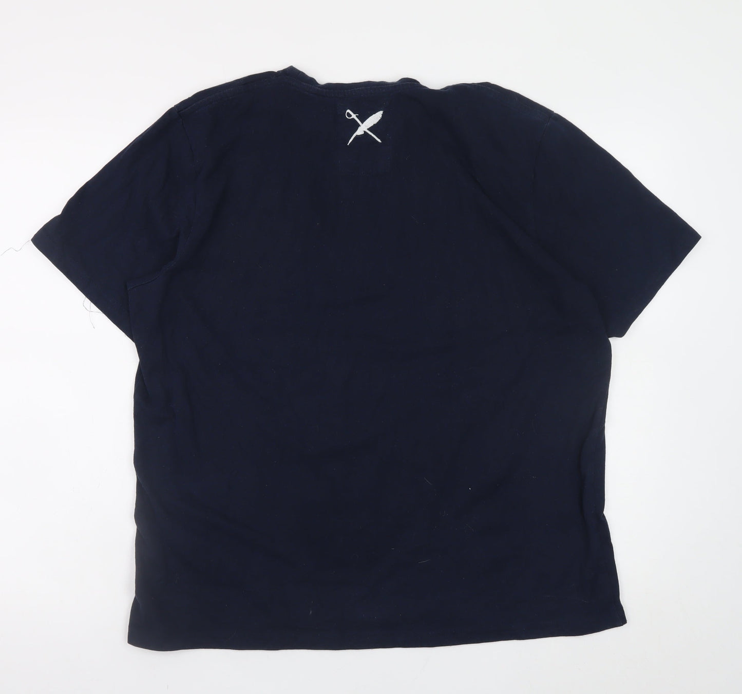 TOBEFRANK Men's Blue XL Crew Neck Sustainable Cotton T-Shirt