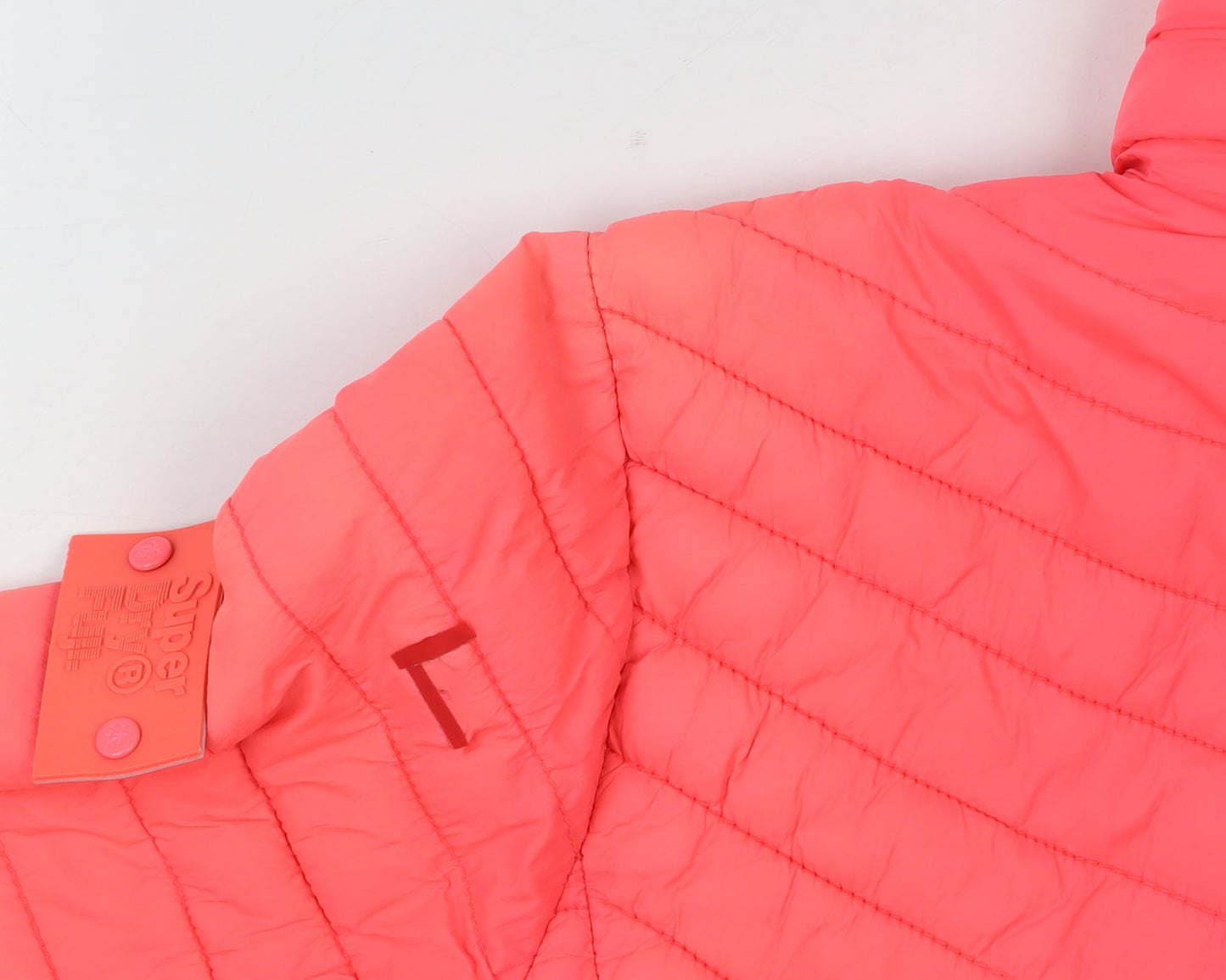 Superdry Womens Pink Hooded Puffer Jacket M Lightweight Casual