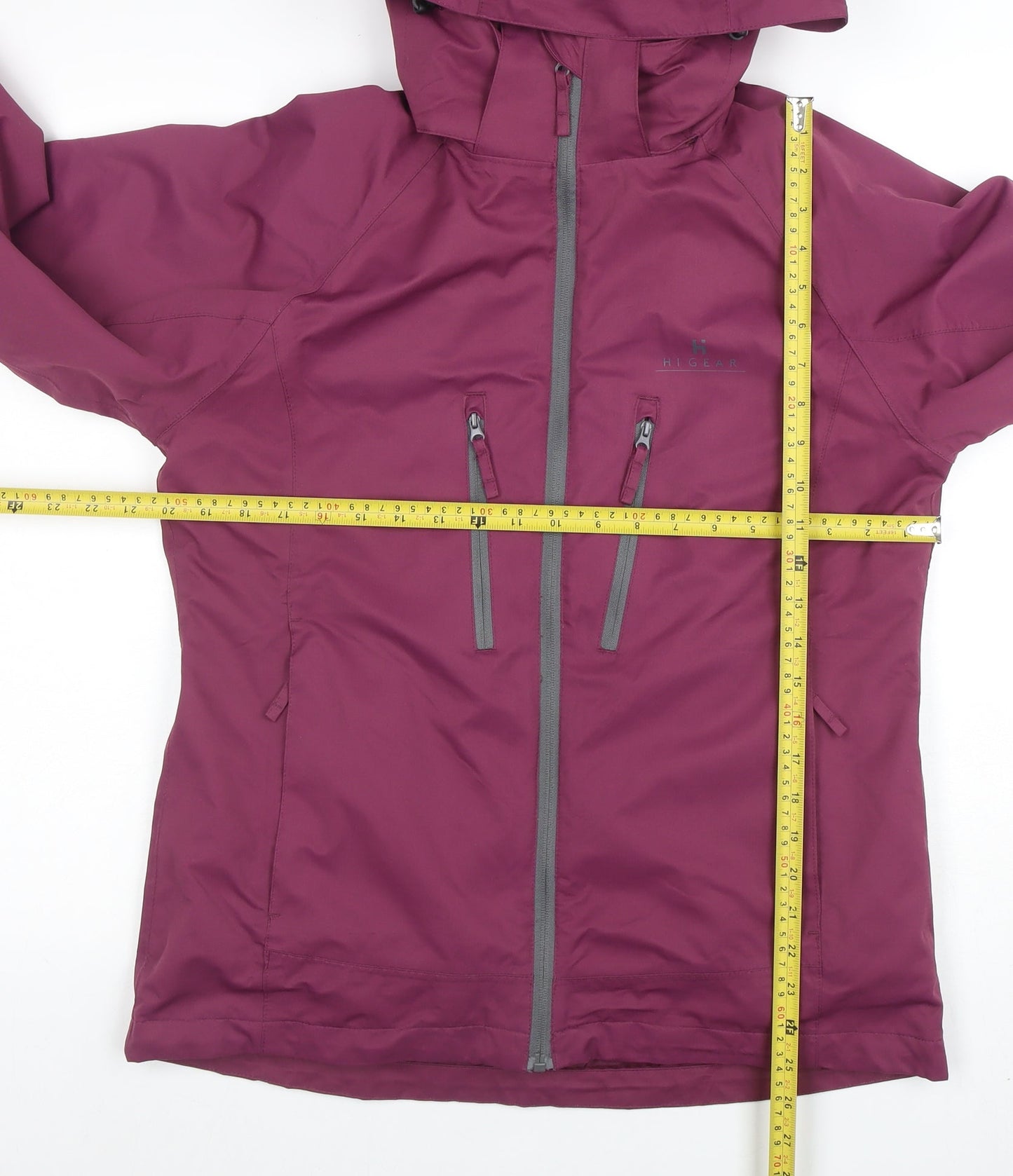 Hi Gear Women's Purple Waterproof Hooded Jacket Size 14