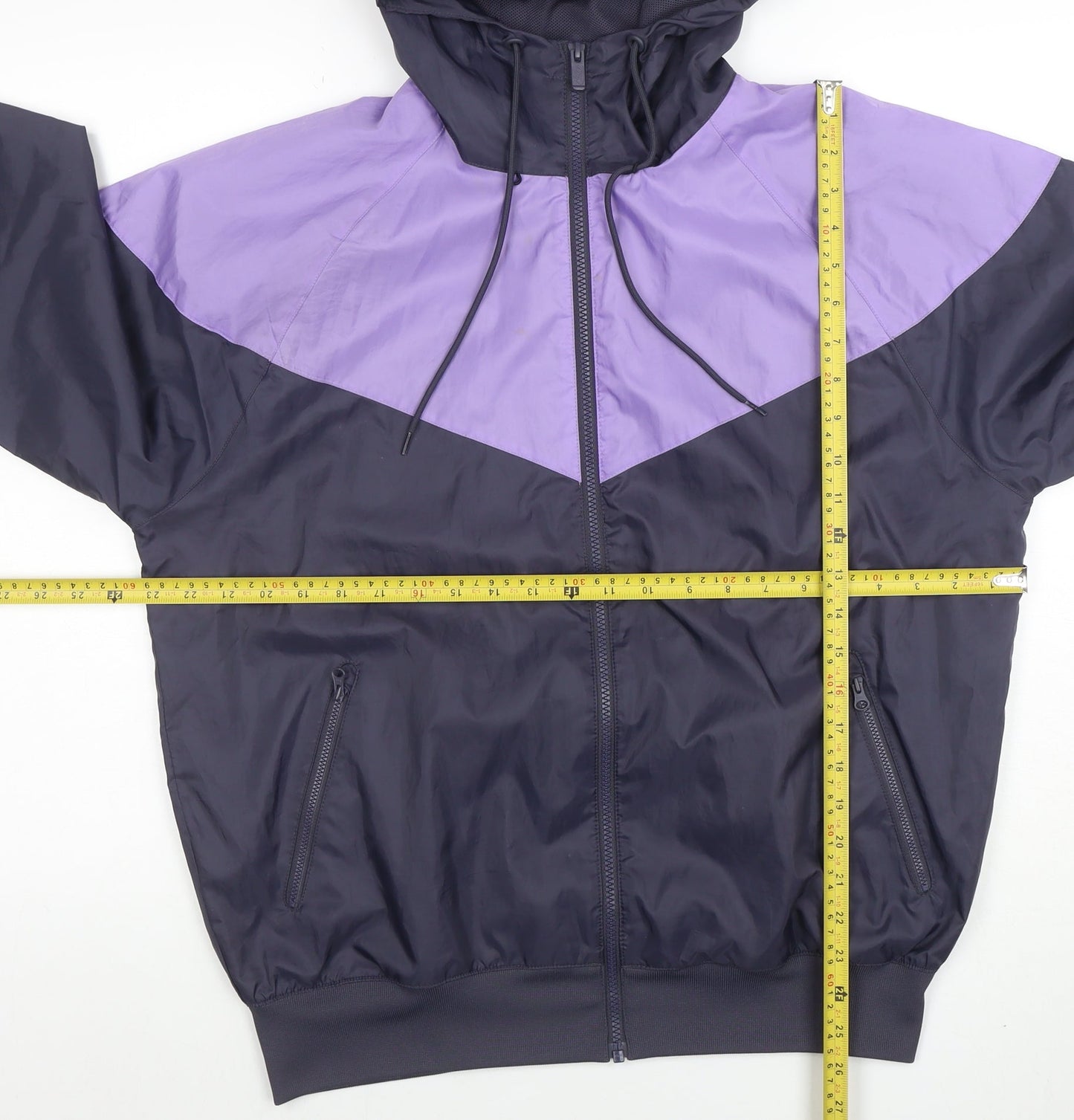 Nike Women's Purple Windbreaker Hooded Jacket Size S